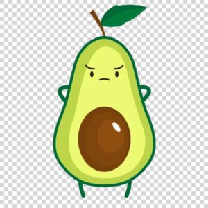 Angry Avocado PNG