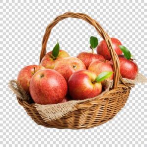 Basket Of Apples PNG