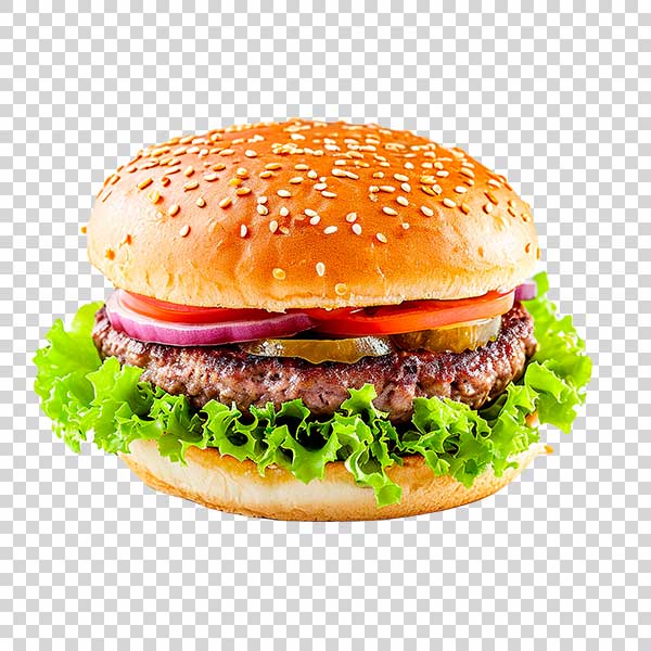 Classic Burger With Beef Cutlet PNG