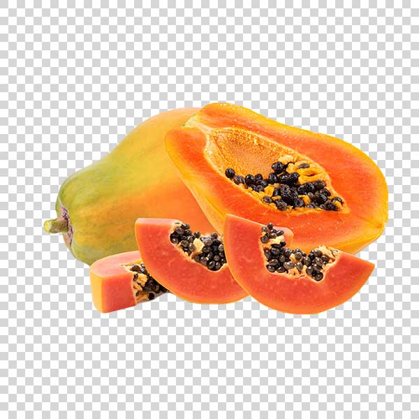 Close Up Of Delicious Sliced Papayas PNG