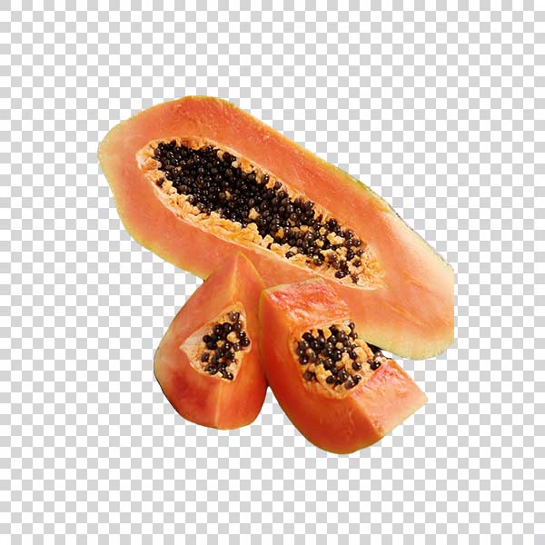 Delicious Fresh Sliced Papayas PNG