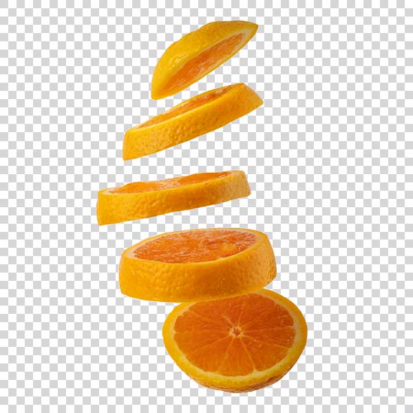 Floating Slices Orange PNG