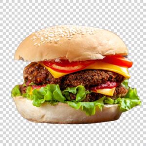 Front View Tasty Meat Burger PNG