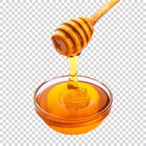 Honey Stick Bowl Pouring Honey PNG