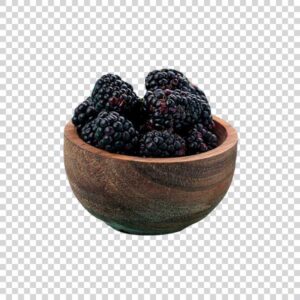 Natural Black Blackberries PNG