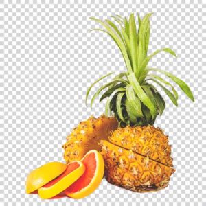 Photo Of Pineapple With Orange Slices PNG