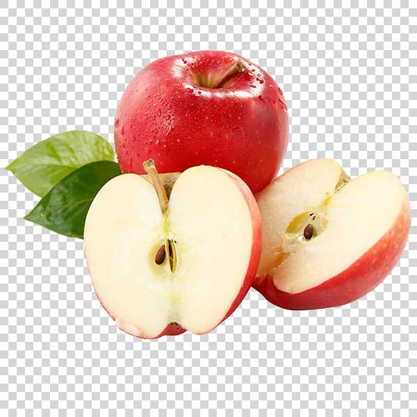 Sliced Red Apples PNG