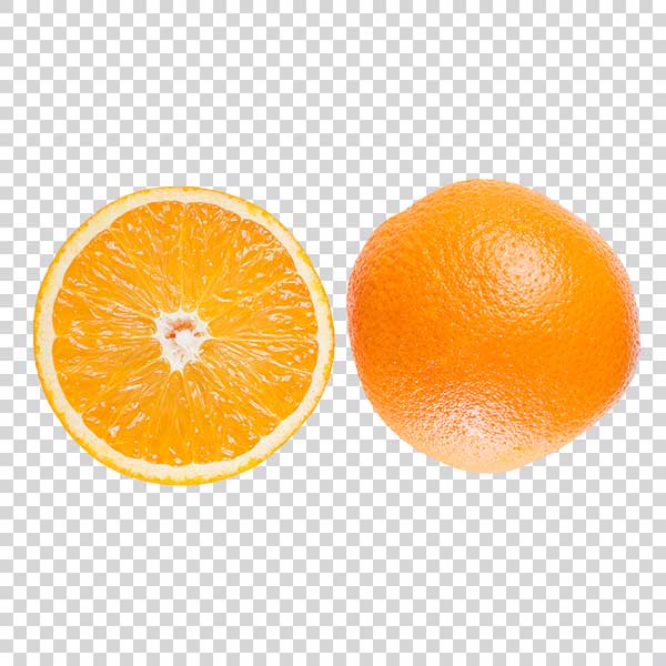 Sliced Whole Oranges PNG