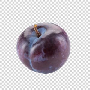 Smooth Skinned Mellow Purple Plum Fruit PNG