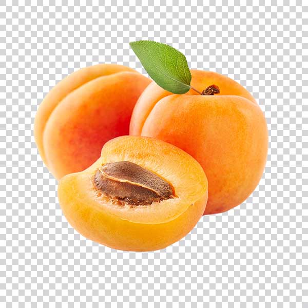 Tasty Apricot With Leaf New PNG