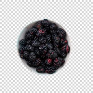 Tasty Blackberries In Bowl PNG