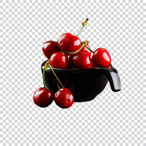 Tasty Cherries In Cup PNG