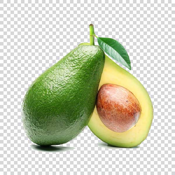 sliced two avocados png