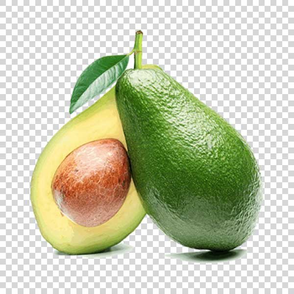 two sliced avocado png image