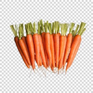 Big Carrots With Green Leaves Close Up PNG