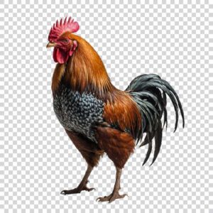 Brown Rooster With Majesty PNG