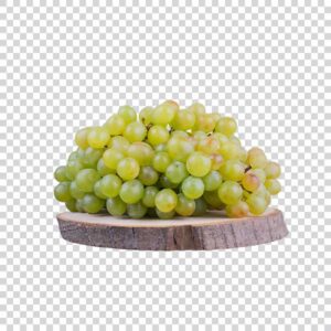 Delicious Grapes On Wooden Board PNG