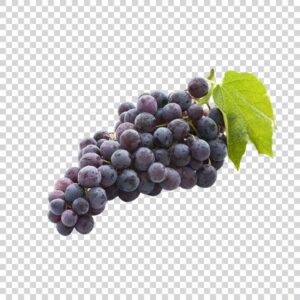 Delicious Grapes With Green Leaf PNG