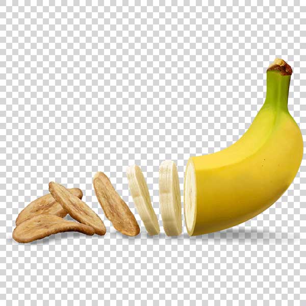 Front View Of Sliced Banana PNG