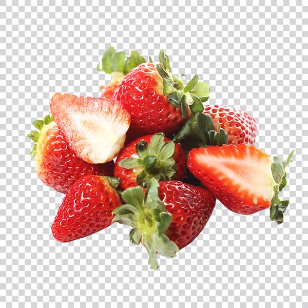 Photo Of Tasty Strawberries With Green Leaves PNG