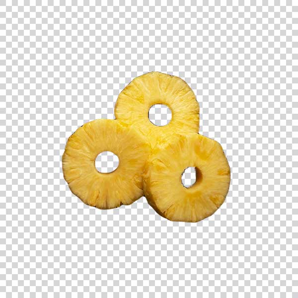 Three Delicious Pineapple Slices PNG