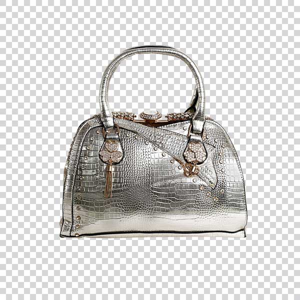 Attractive Luxury Silver Women Bag PNG