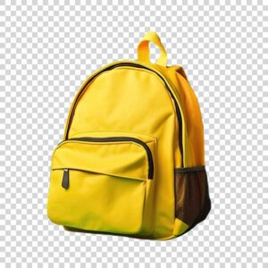 Attractive Yellow Backpack PNG