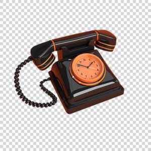 Beautiful Black Telephone Close Up PNG