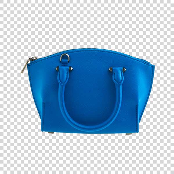 Beauty Elegance Luxury Leather Women Blue Handbag PNG