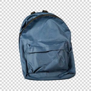 Blue Backpack Front View PNG