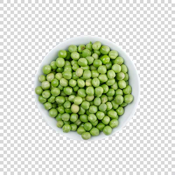 Bowl Of Natural Green Peas Closeup PNG