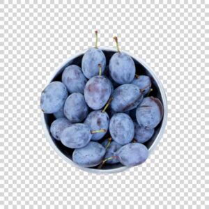 Bowl Of Plums Close Up PNG