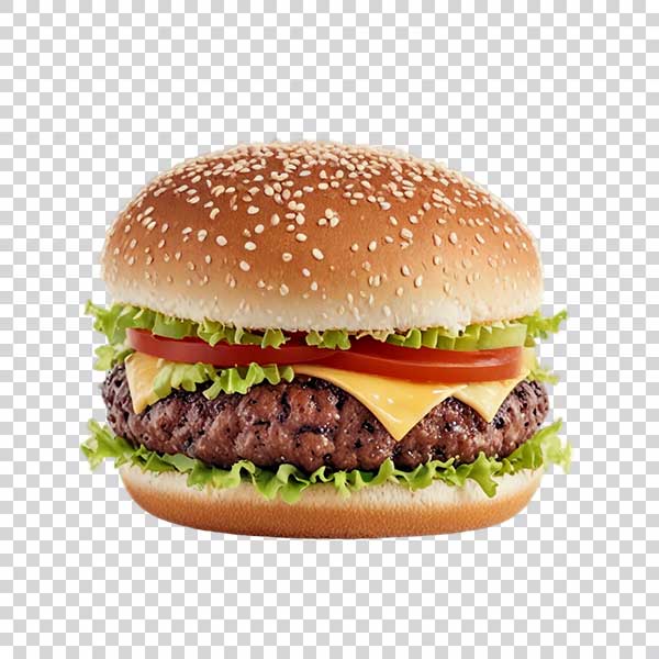 Close Up Of Appetizing Burger PNG