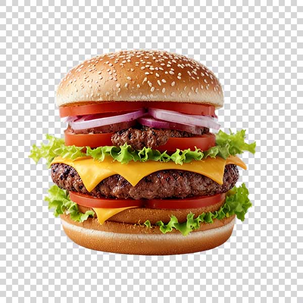 Close Up Of Delicious Hamburger PNG