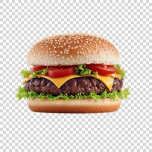 Close Up Of Tasty Hamburger PNG