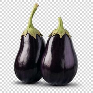 Close Up Of Two Fresh Eggplants PNG