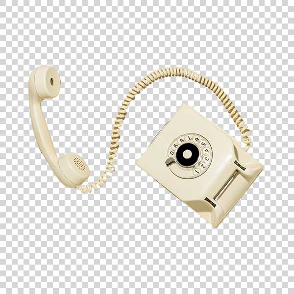 Close Up Of Vintage White Telephone PNG