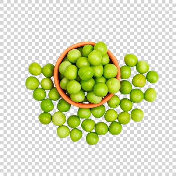 Delicious Fresh Green Plums Top View PNG