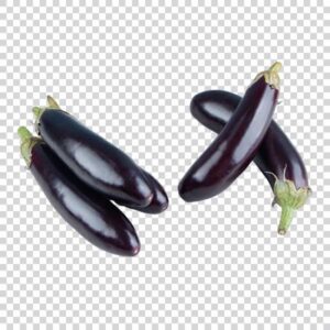 Delicious Ripe Eggplants Close Up PNG