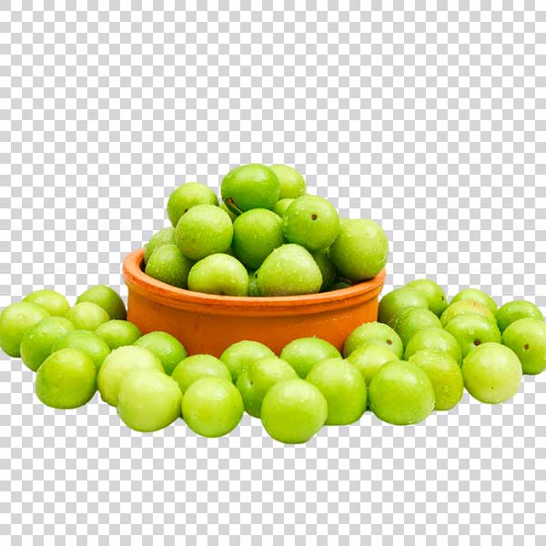 Delicious Sour Green Plums Side View PNG