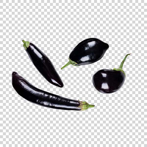 Eggplants Spread Around From Top View PNG