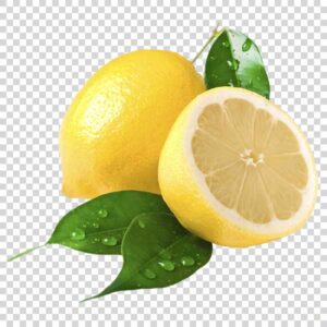 Fresh Lemon Half Slice Transparent Background PNG