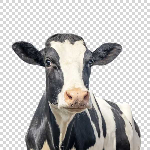 Front View Of Cute Cow PNG