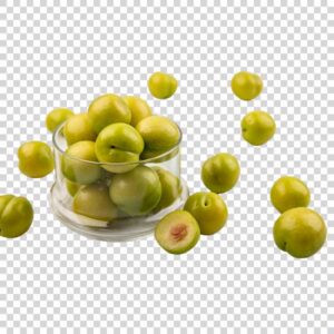 Green Plums Jar Side View PNG