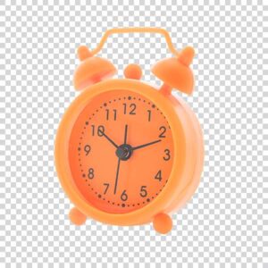 Orange Alarm Clock Closeup PNG