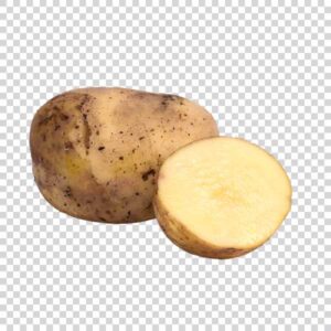 Photo Of Big Potato And Potato Half Slice PNG