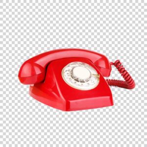 Photo Of Old Phone Red Color PNG