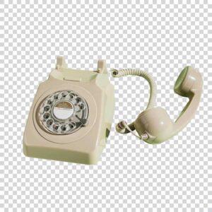 Photo Of Vintage White Telephone PNG