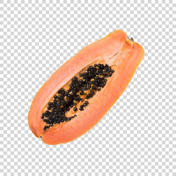 Shot Of Appetizing Papaya Half Slice PNG