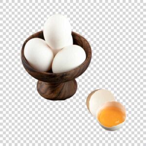 Shot Of Delicious Eggs In Wooden Plate PNG